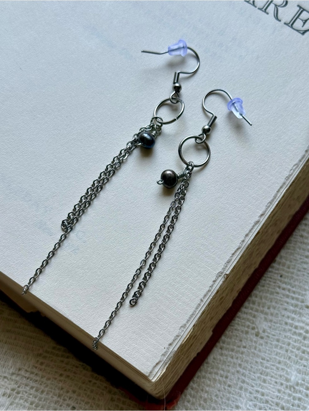 Whimsigoth Pearl Dangle Earrings